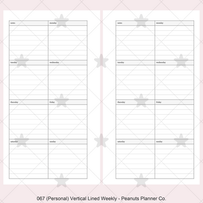 067: Vertical Lined Weekly Wo1P