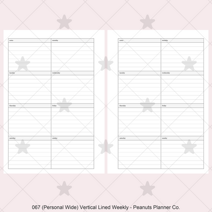 067: Vertical Lined Weekly Wo1P