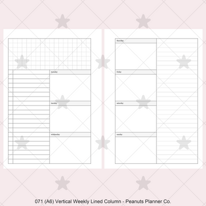 071: Vertical Weekly Lined Column Wo2P
