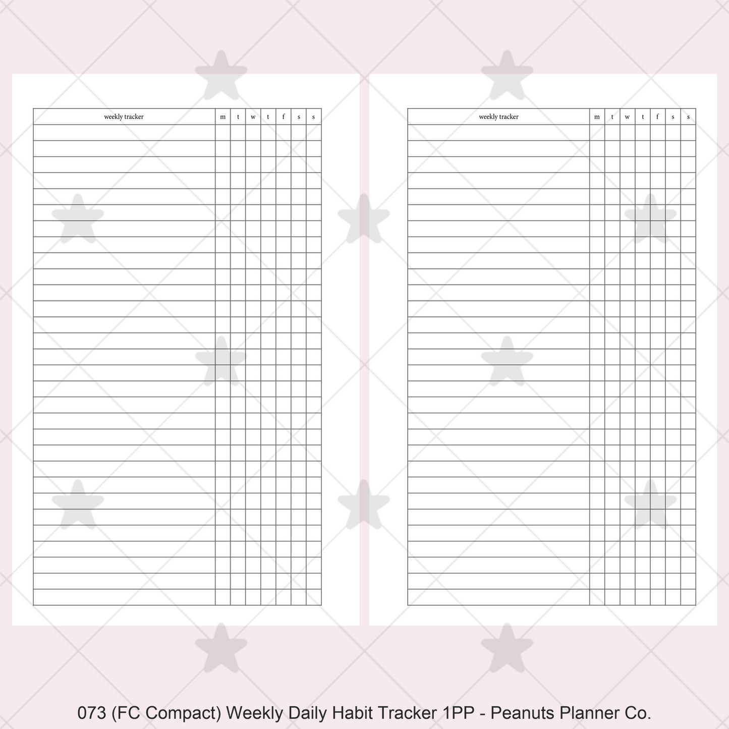 073: Weekly Daily Habit Tracker 1PP