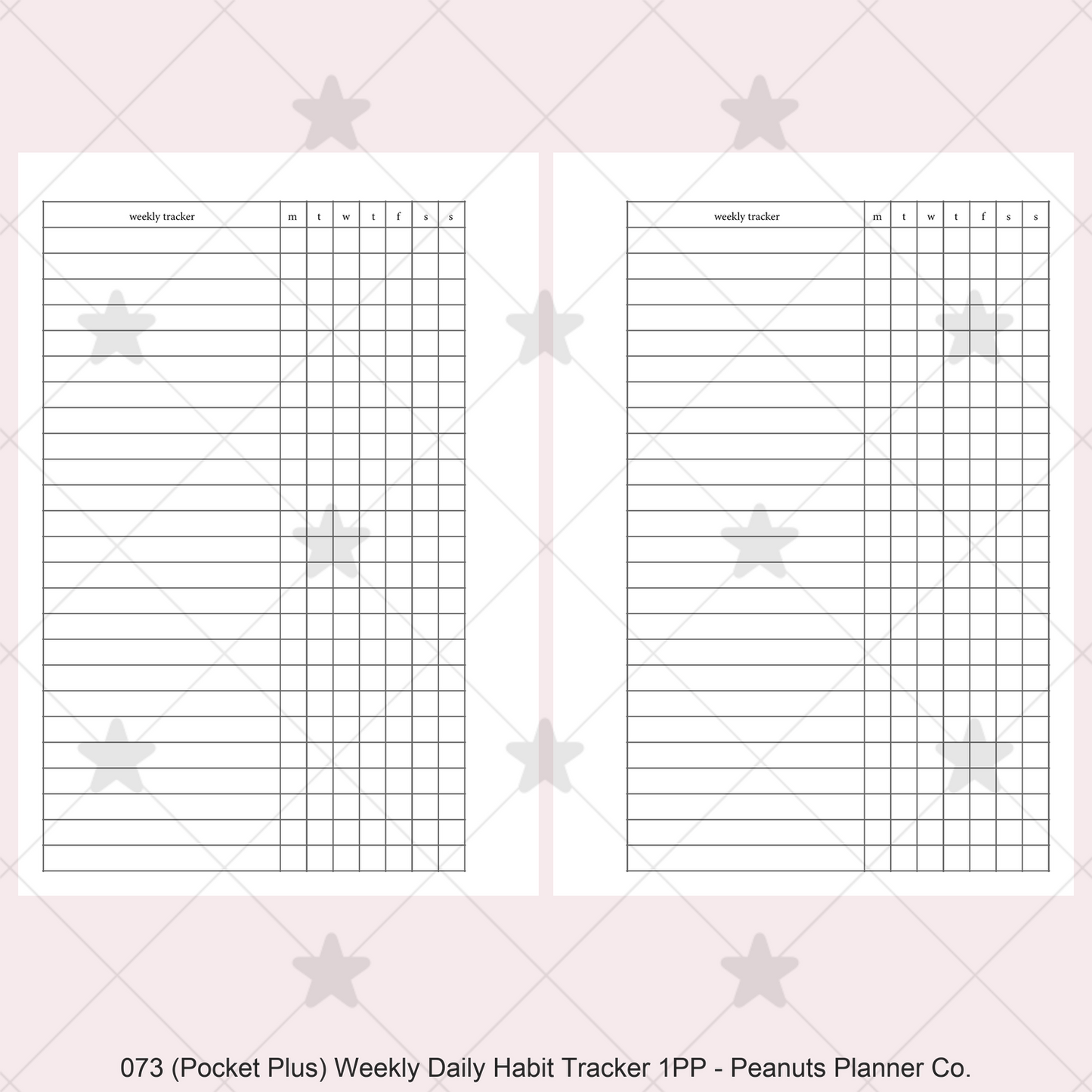 073: Weekly Daily Habit Tracker 1PP