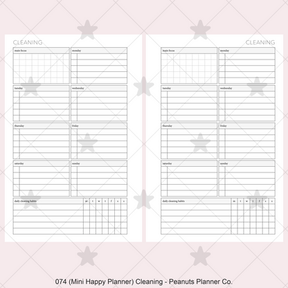 074: Weekly Cleaning Plan w/ Tracker