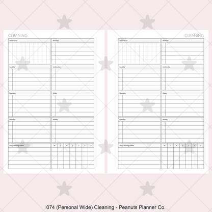 074: Weekly Cleaning Plan w/ Tracker