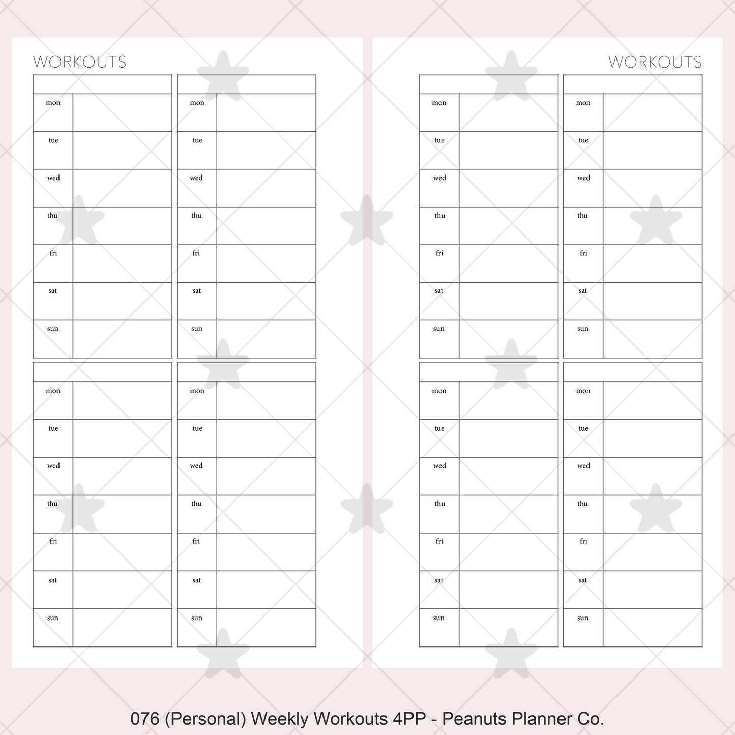 076: Weekly Workouts 4PP