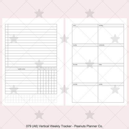 079: Vertical Weekly w/ Tracker & Tasks Wo1P Wo2P