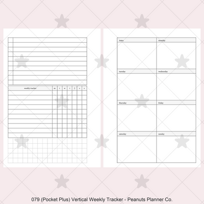 079: Vertical Weekly w/ Tracker & Tasks Wo1P Wo2P