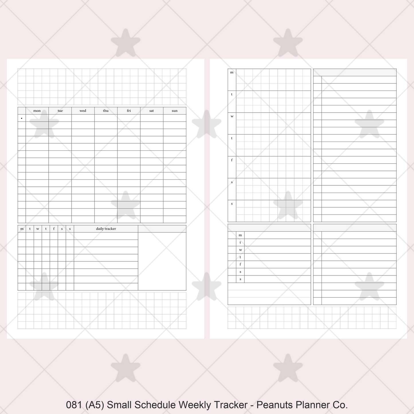 081: Small Timed Scheduled Weekly w/ Categories & Tracker Wo2P