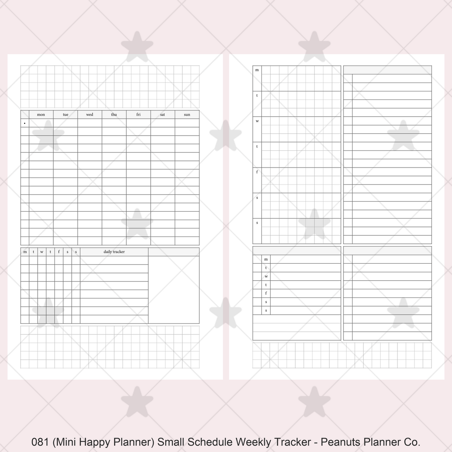 081: Small Timed Scheduled Weekly w/ Categories & Tracker Wo2P