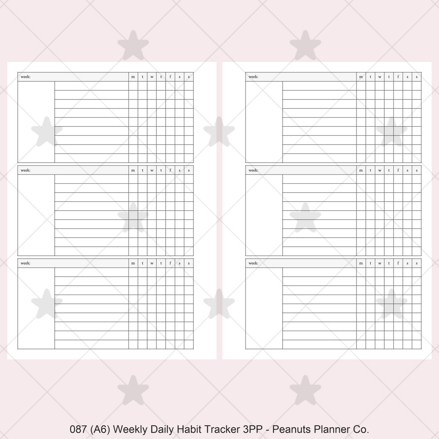 087: Weekly Daily Habit Tracker 3PP