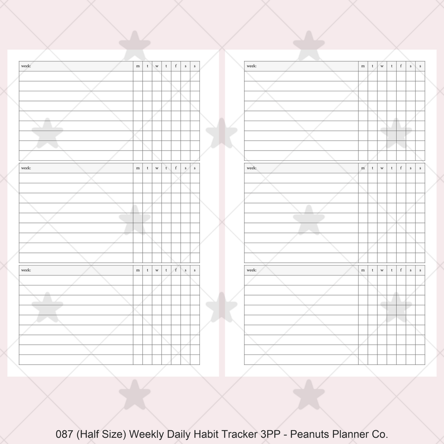 087: Weekly Daily Habit Tracker 3PP