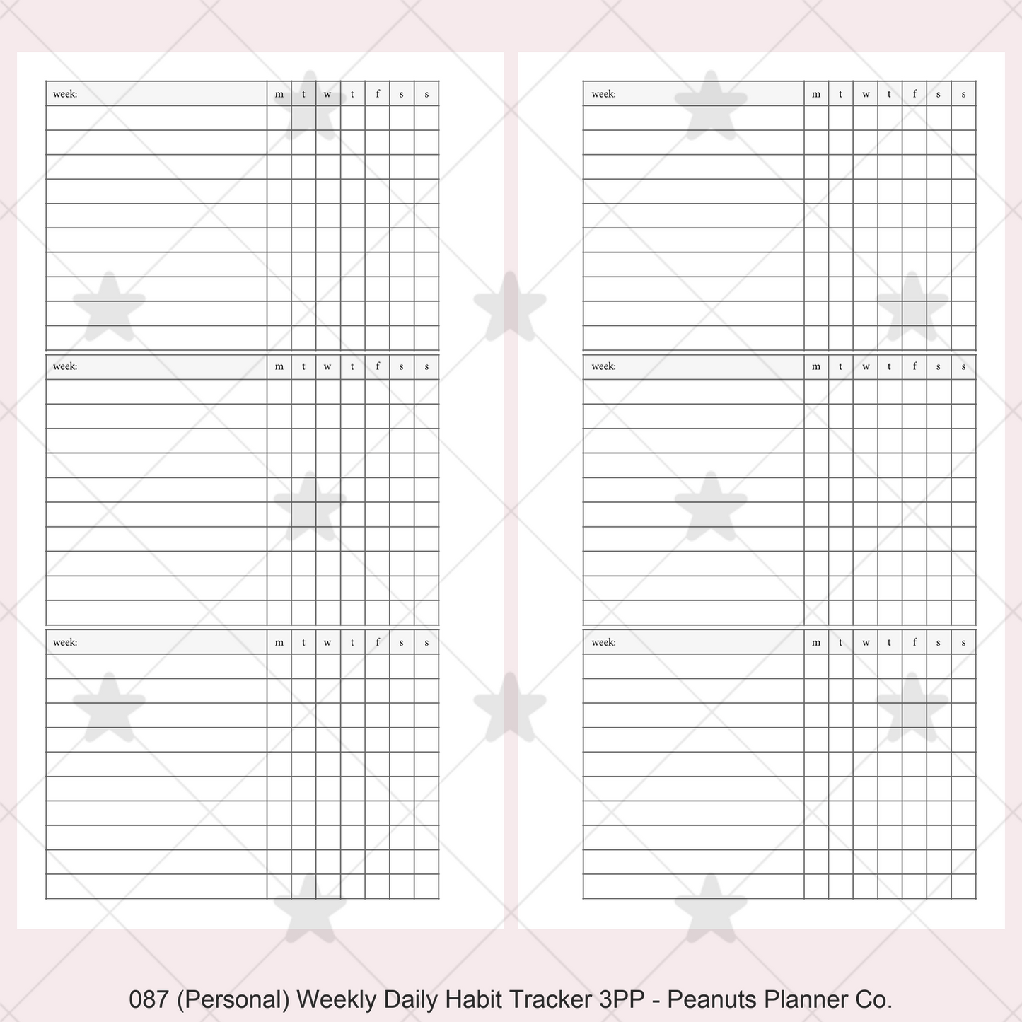 087: Weekly Daily Habit Tracker 3PP