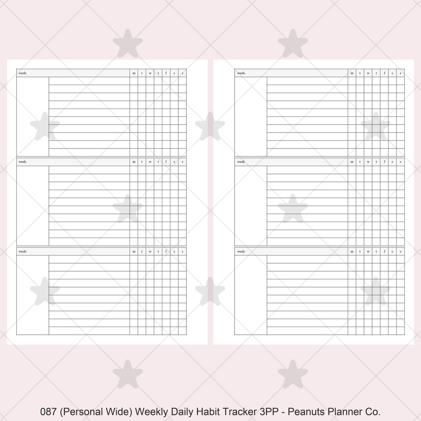 087: Weekly Daily Habit Tracker 3PP