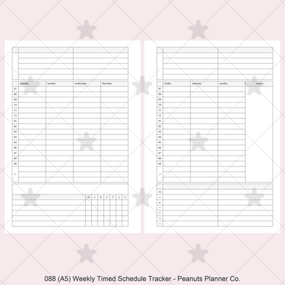 088: Weekly Timed Schedule w/ Categories & Tracker Wo2P