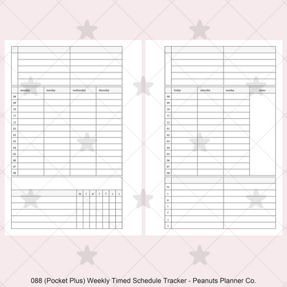 088: Weekly Timed Schedule w/ Categories & Tracker Wo2P