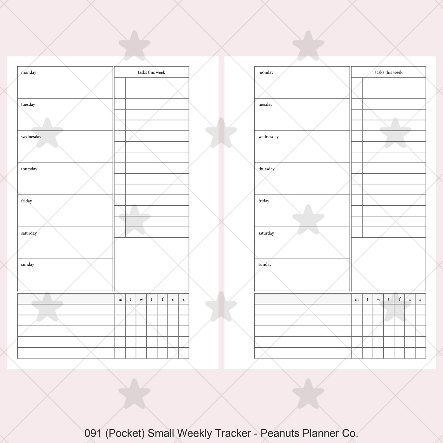 091: Small Weekly w/ Tracker & Tasks Wo1P