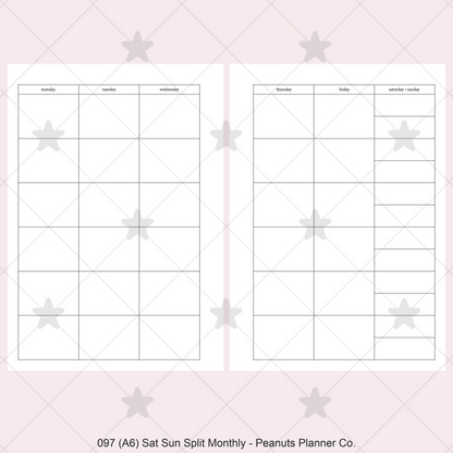 097: Sat / Sun Split Monthly Mo2P