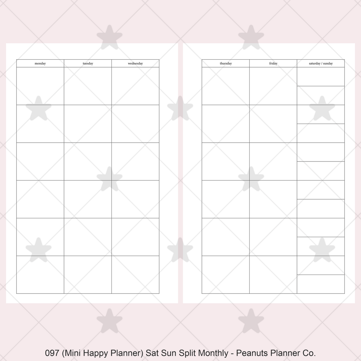 097: Sat / Sun Split Monthly Mo2P