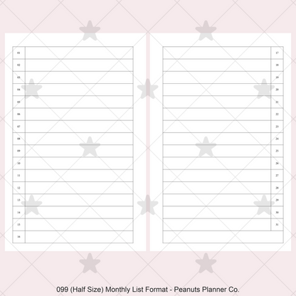 099: Monthly List Format Mo2P