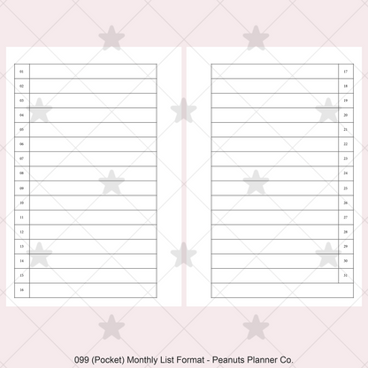 099: Monthly List Format Mo2P