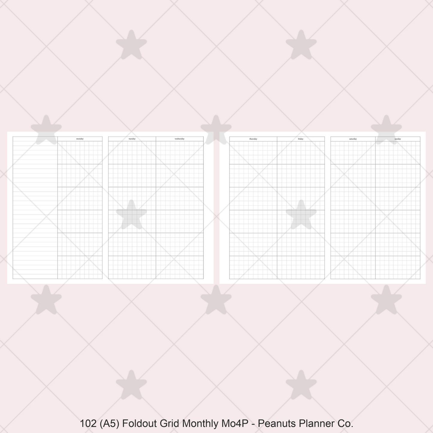 102: Foldout Grid Monthly Mo4P Mo2P