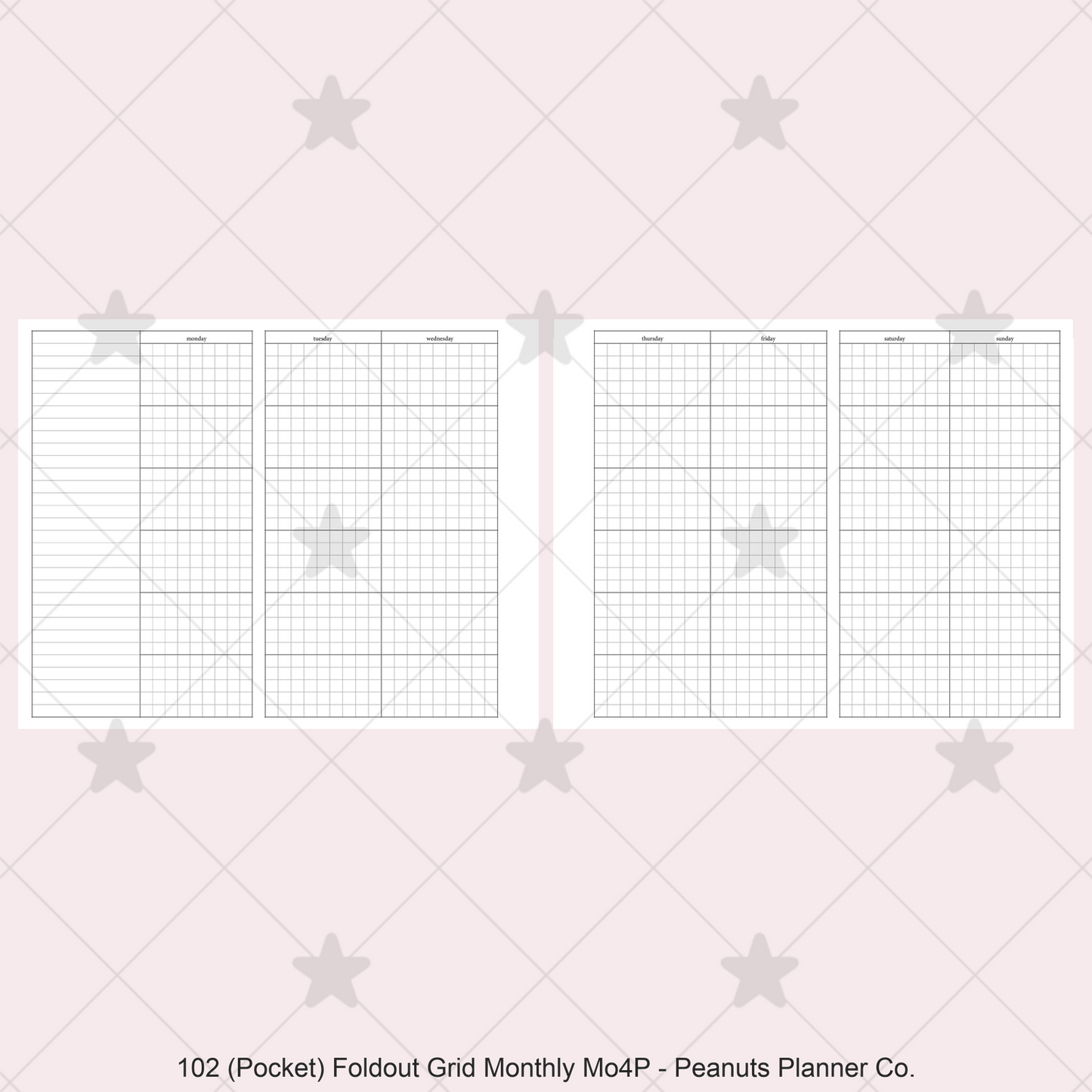 102: Foldout Grid Monthly Mo4P Mo2P