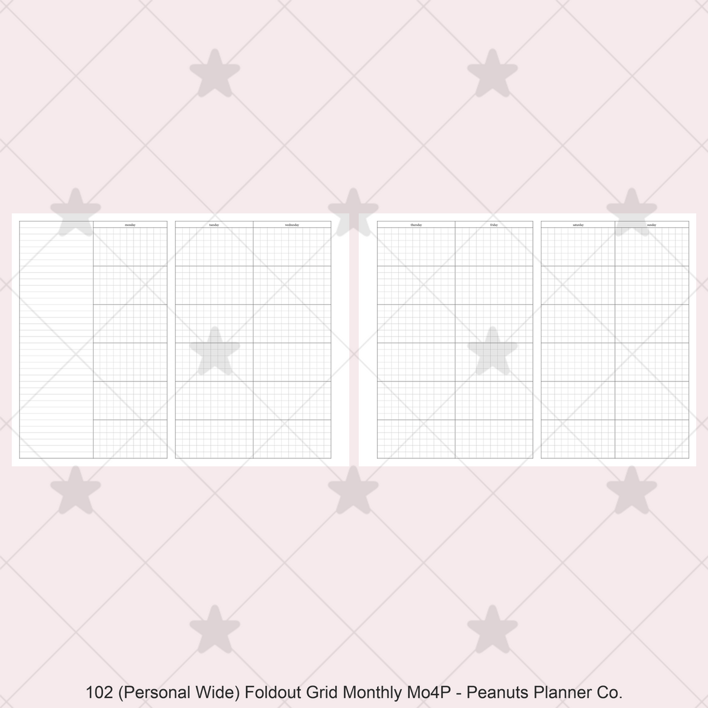 102: Foldout Grid Monthly Mo4P Mo2P