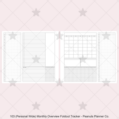 103: Monthly Overview Foldout w/ Tracker Mo2P