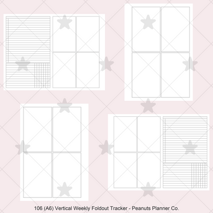 106: Vertical Weekly Foldout w/ Tracker Wo2P