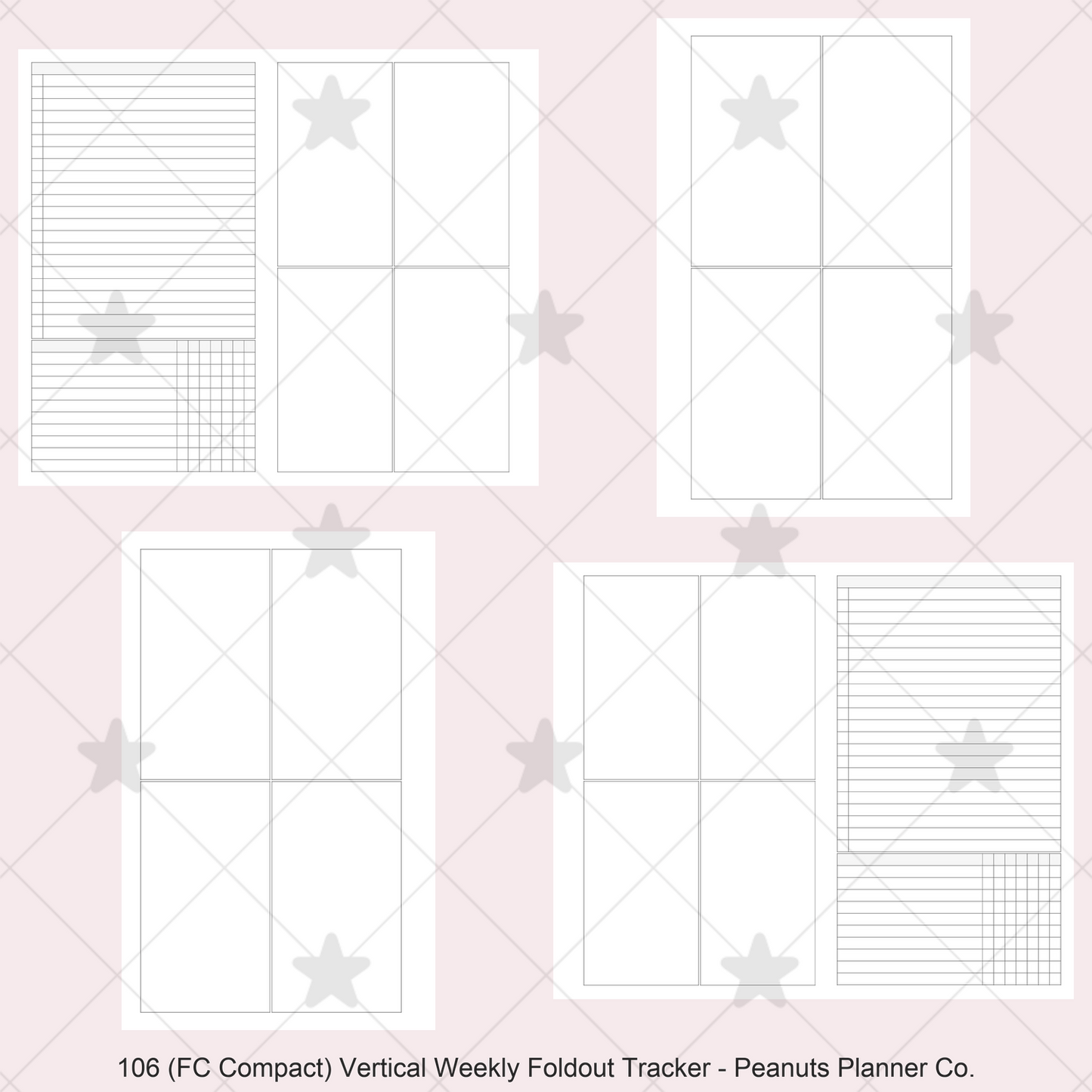 106: Vertical Weekly Foldout w/ Tracker Wo2P