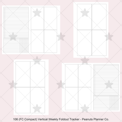 106: Vertical Weekly Foldout w/ Tracker Wo2P