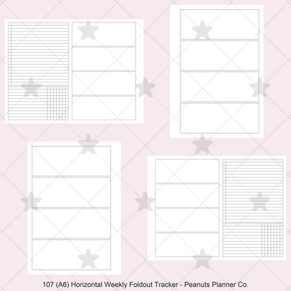 107: Horizontal Weekly Foldout w/ Tracker Wo2P