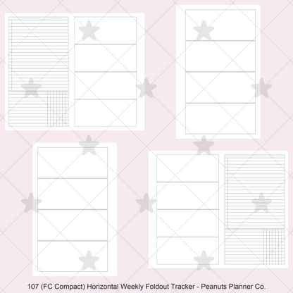 107: Horizontal Weekly Foldout w/ Tracker Wo2P