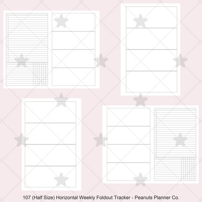 107: Horizontal Weekly Foldout w/ Tracker Wo2P