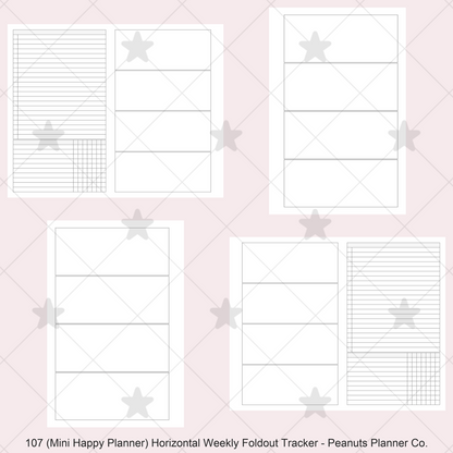 107: Horizontal Weekly Foldout w/ Tracker Wo2P