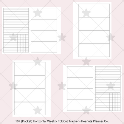 107: Horizontal Weekly Foldout w/ Tracker Wo2P
