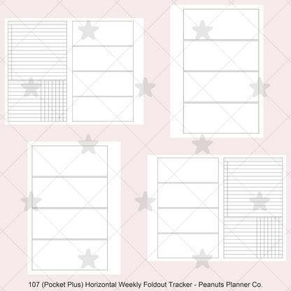 107: Horizontal Weekly Foldout w/ Tracker Wo2P