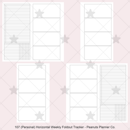 107: Horizontal Weekly Foldout w/ Tracker Wo2P
