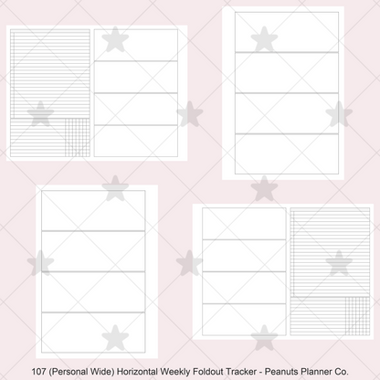 107: Horizontal Weekly Foldout w/ Tracker Wo2P
