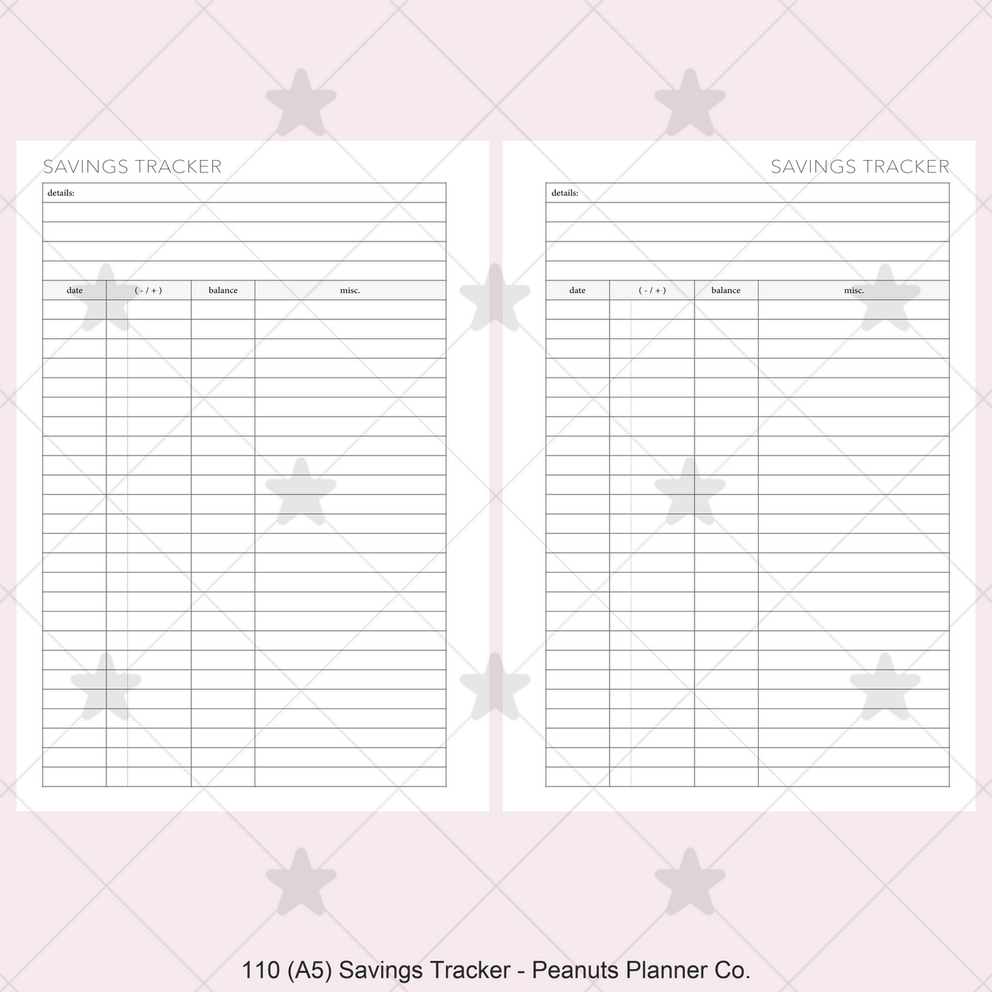 110: Savings Tracker