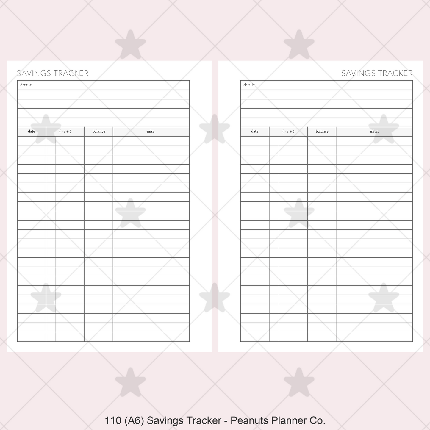 110: Savings Tracker