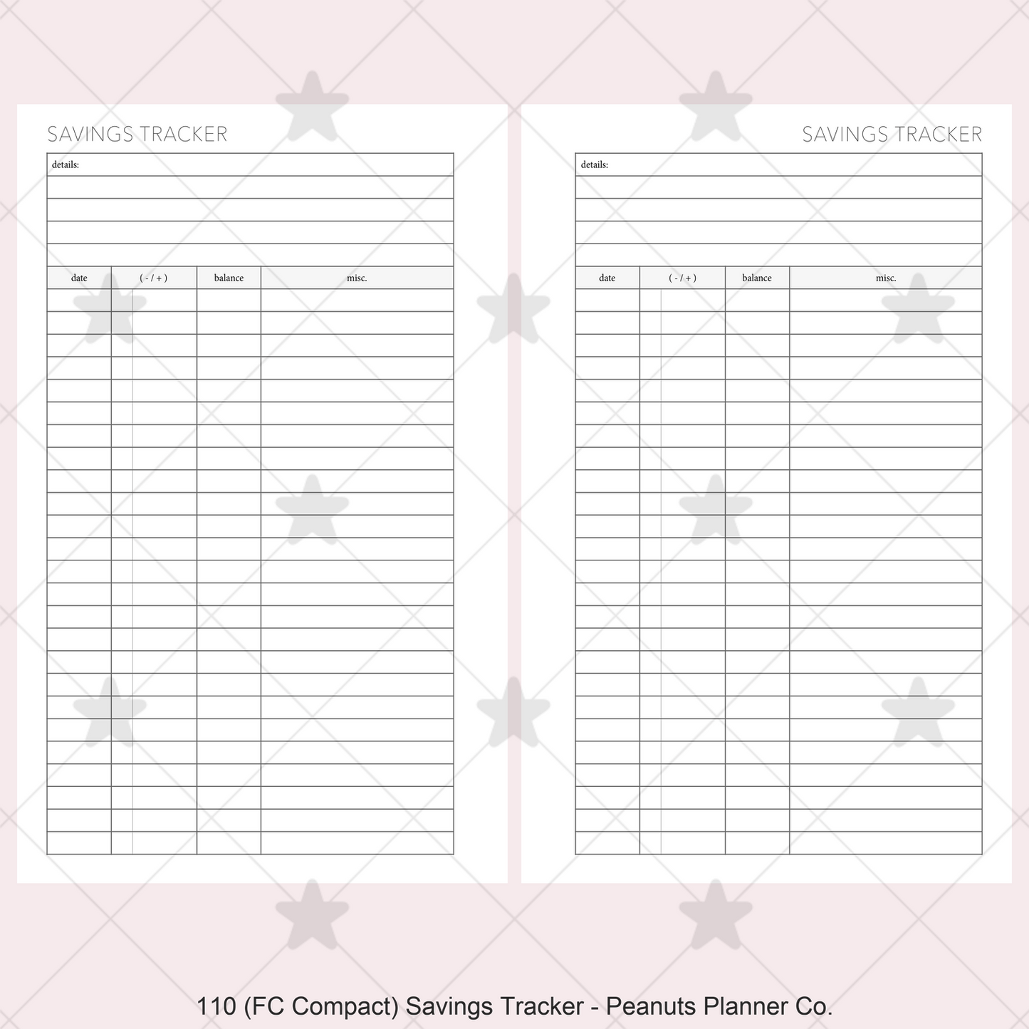 110: Savings Tracker