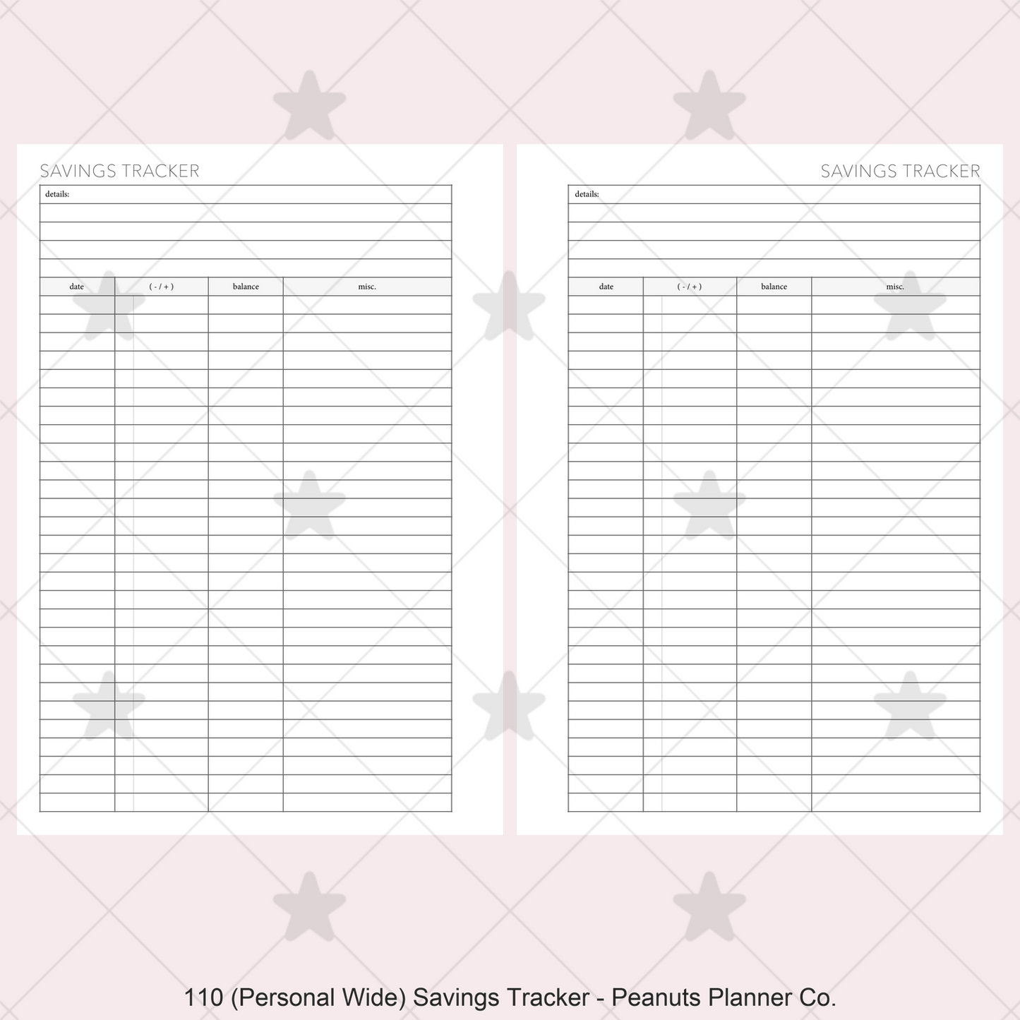 110: Savings Tracker