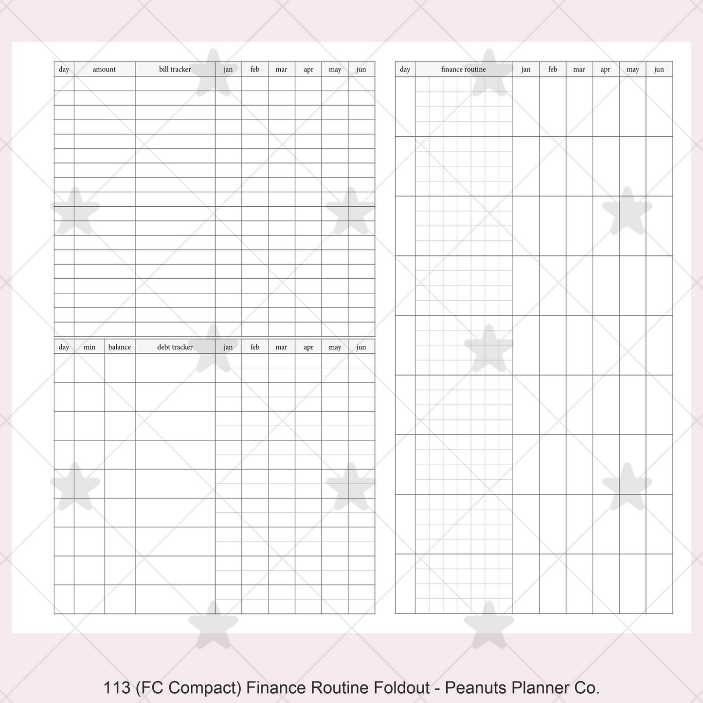 113: Finance Routine Foldout