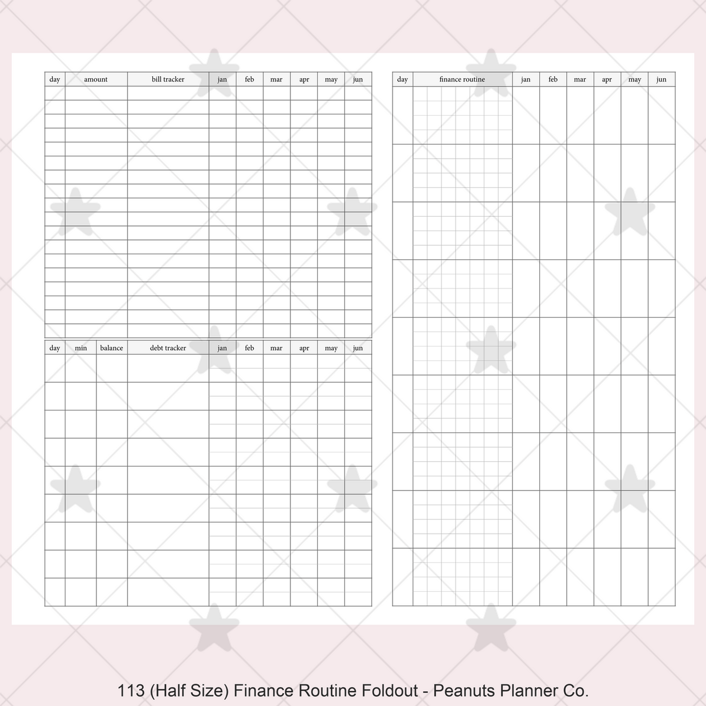 113: Finance Routine Foldout