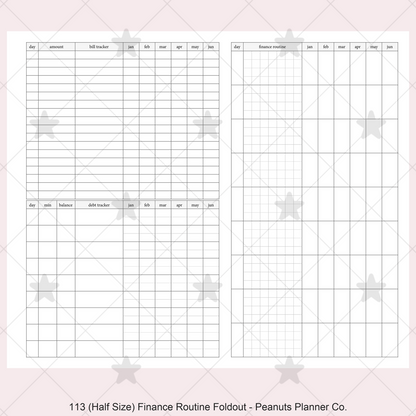 113: Finance Routine Foldout
