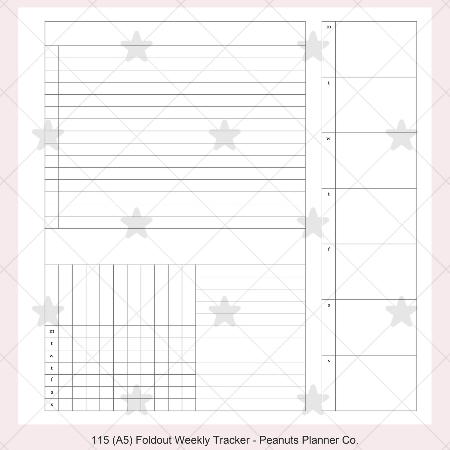 115: Foldout Weekly w/ Tracker Wo1P