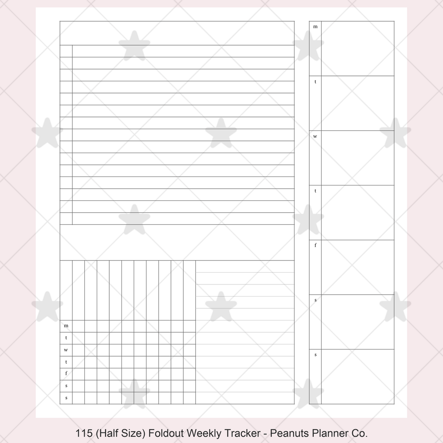 115: Foldout Weekly w/ Tracker Wo1P