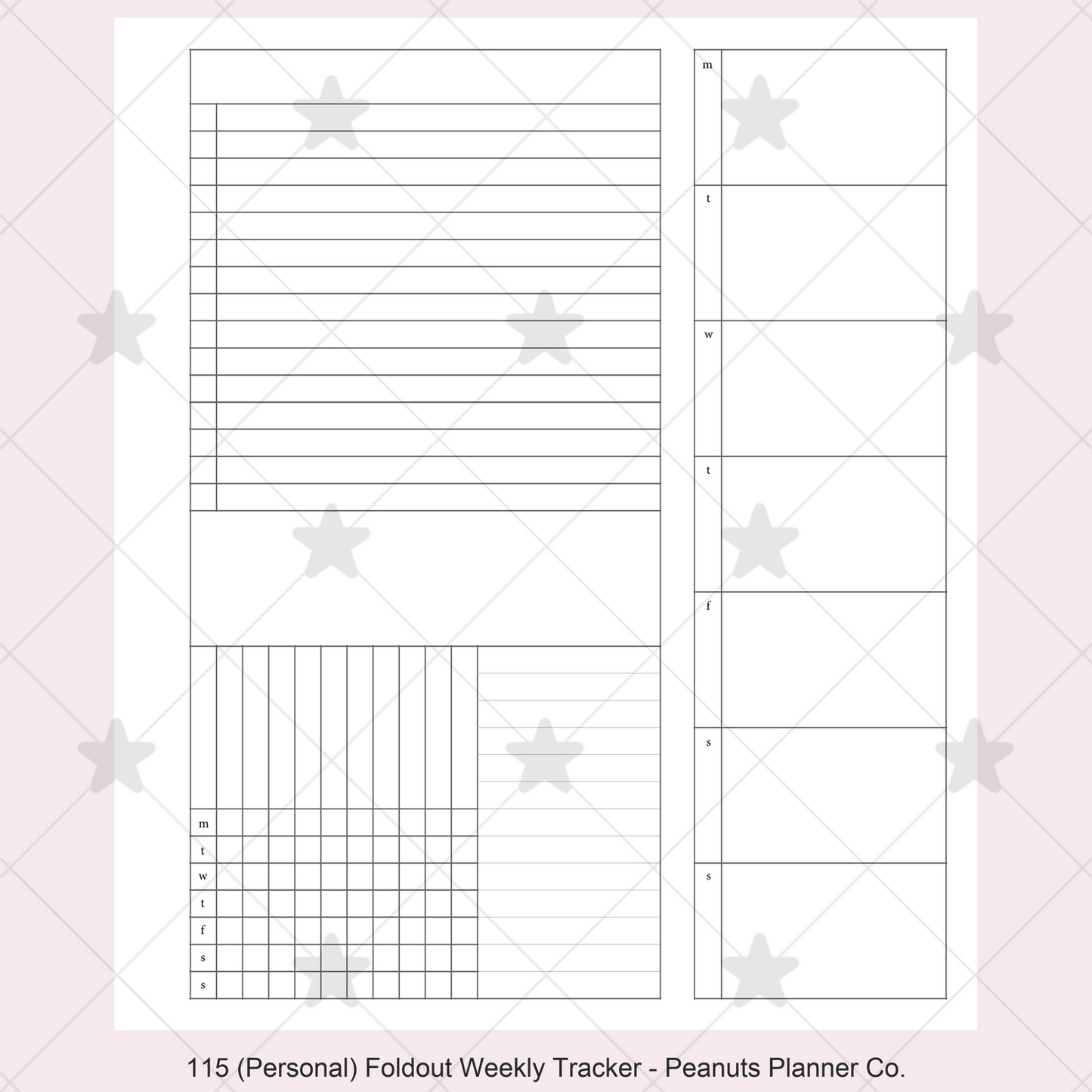 115: Foldout Weekly w/ Tracker Wo1P