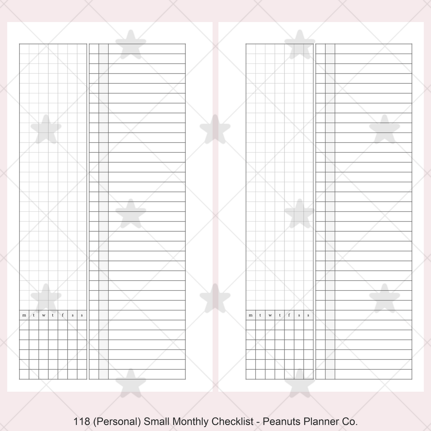 118: Small Monthly w/ Checklist