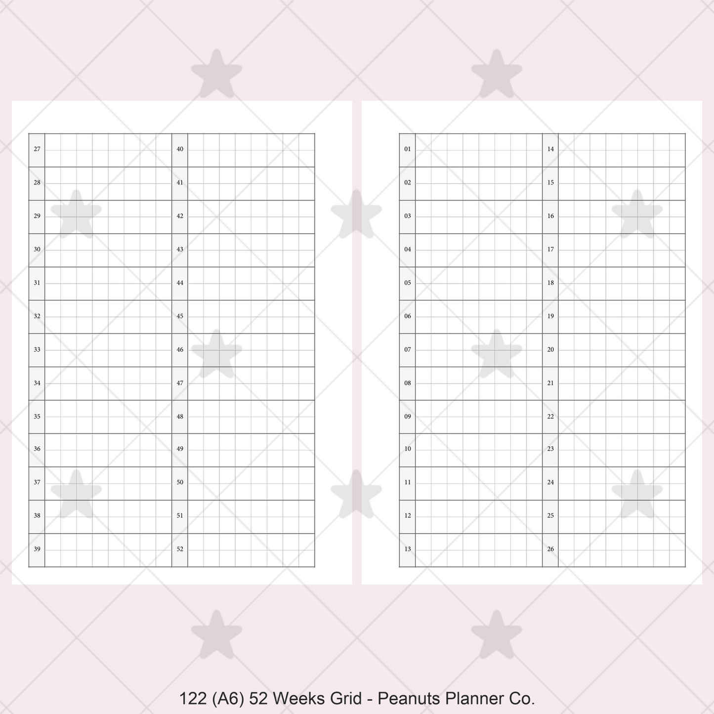 122: 52 Weeks Grid